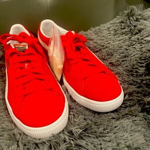 Puma Red Athletic Shoes Bold Design